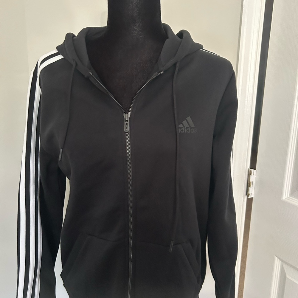 Adidas Black Full-Zip Hoodie